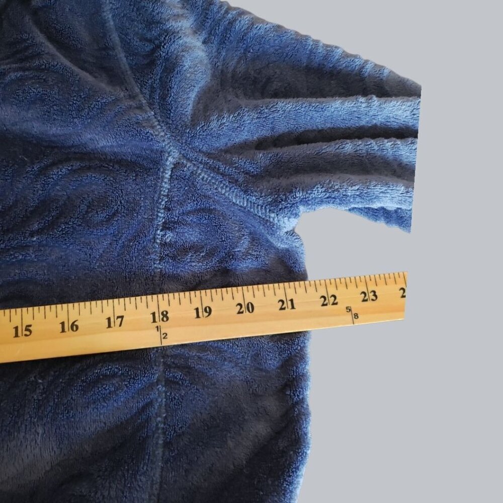Jason Maxwell Hooded Zip-Up SweaterSwirl Design Blue Petite Xlarge - Picture 5 of 10